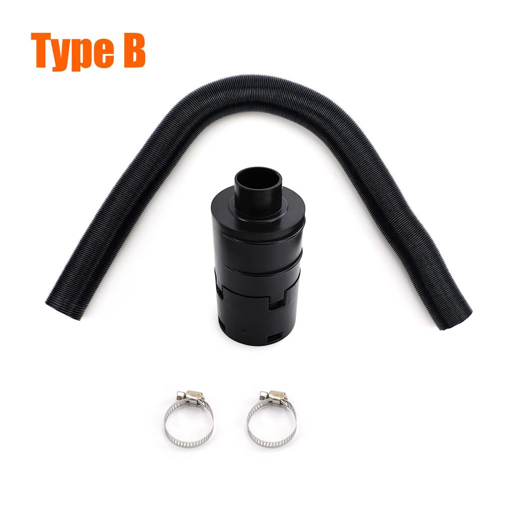 25mm Air Diesel Heater Intake Filter Silencer + Intake Duct Pipe Stretch Length 60cm + 2x Clips For Webasto Eberspacher