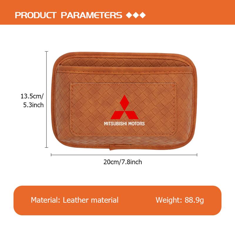 Self Adhesive Car Storage Pocket Sticky Organizer Bag Seat Back Side Door Box For Mitsubishi Outlander Lancer L200 ASX Pajero
