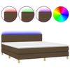 Maison Exclusive - Sommier à lattes de lit matelas et LED Marron foncé 180x200 cm