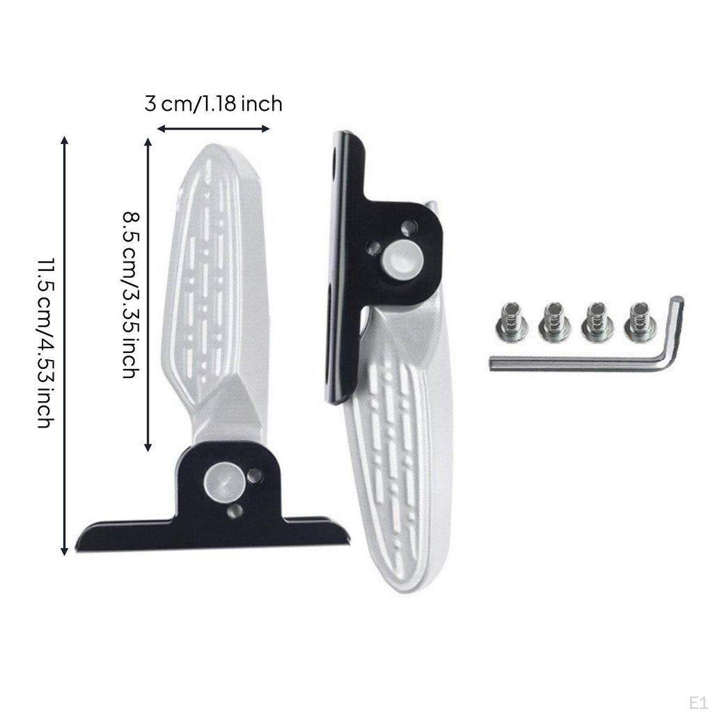 Aluminum Alloy Footrest Peg Easy to Install Folding Pedal NonSlip