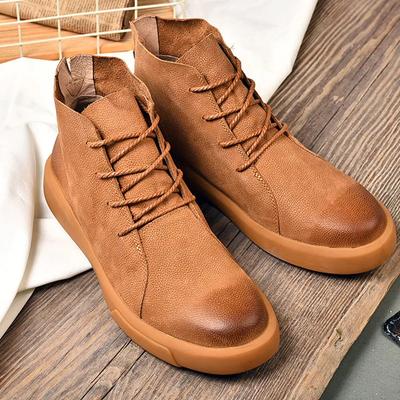 Botas altas de otoño e invierno Botas de trabajo informales para hombre Botas de nieve de felpa cálidas de invierno