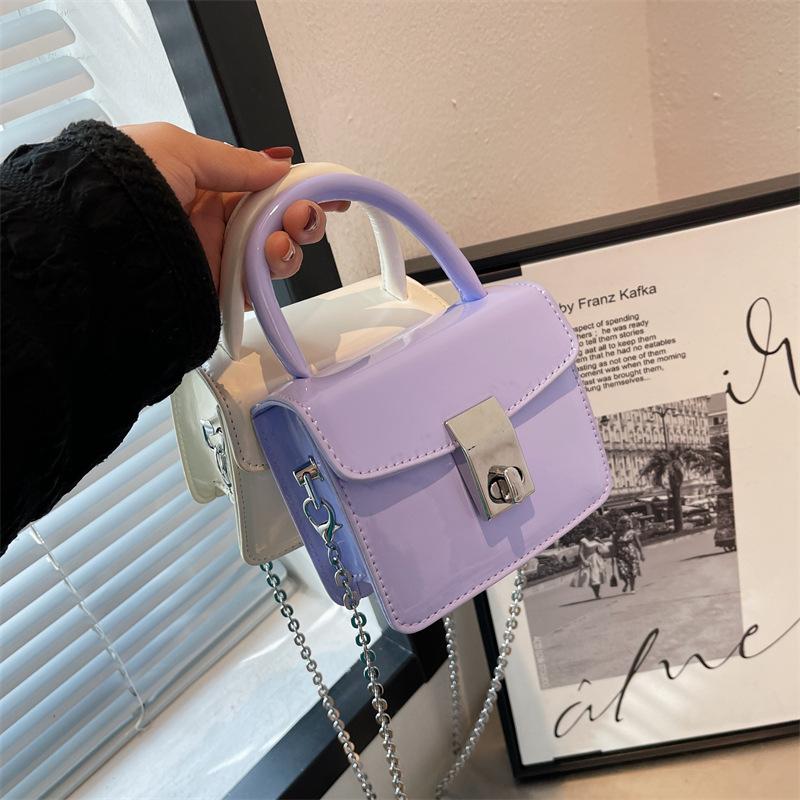 Small Square Bag Women's New Fashionable Square Chain Shoulder Bag Messenger Bag