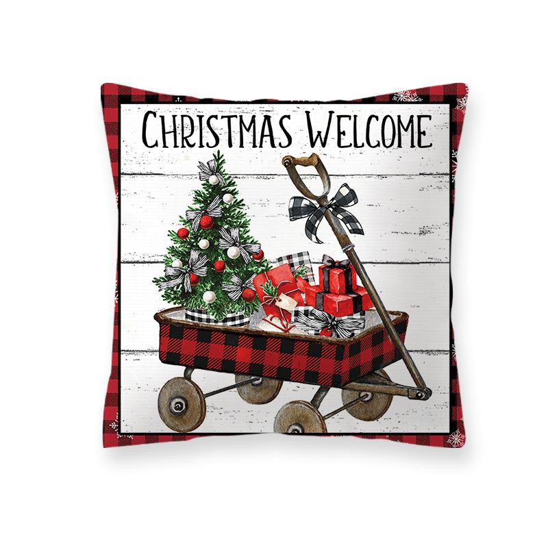 Nordic Christmas Pillows, Decorative Living Room Sofa Pillow Case Pillow Bedroom Red Plaid Ins Three-dimensional Pillow