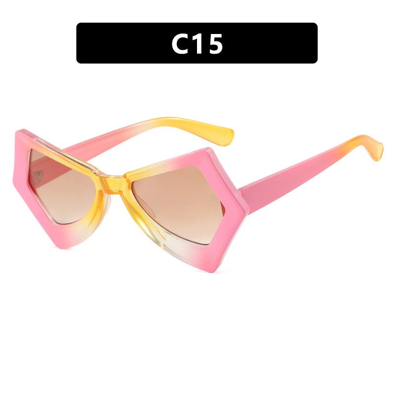 2023 Trendy Cat Eye Anti-Blue Light Butterfly Glasses with Irregular Large Frame