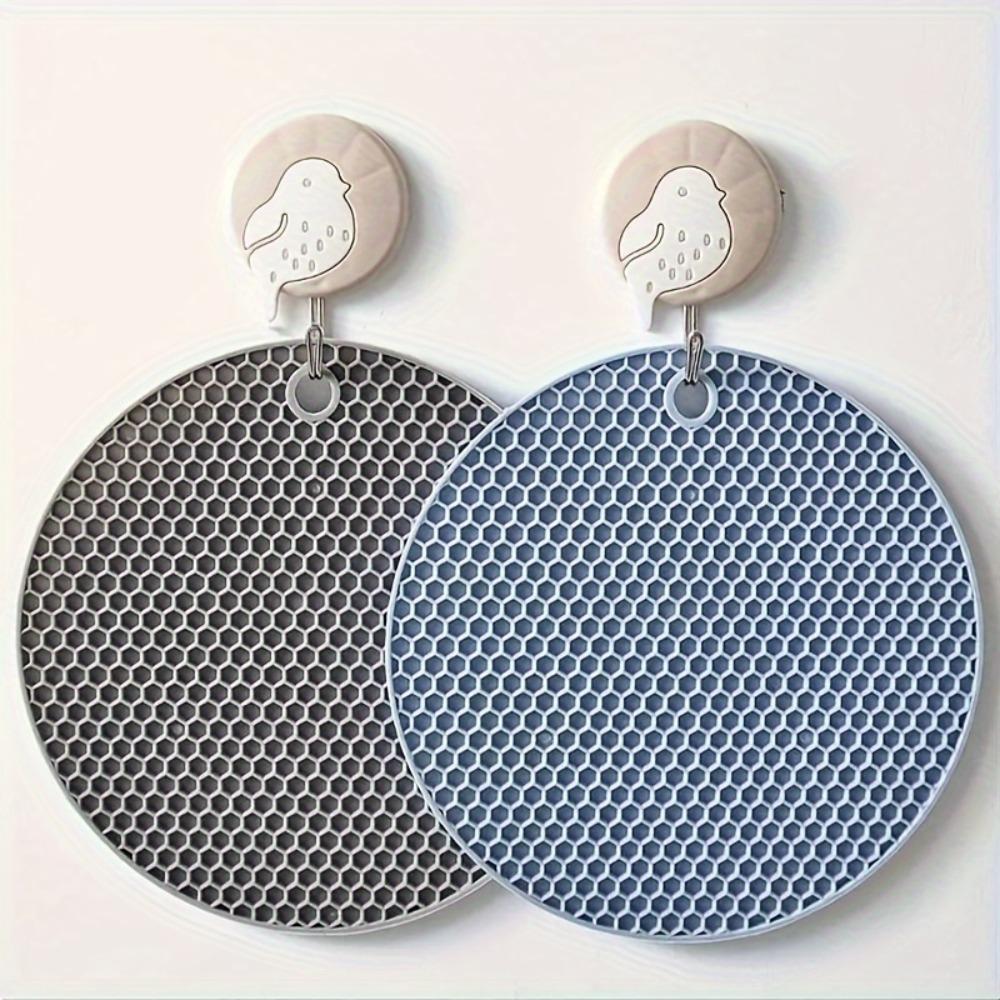 4 Pieces Silicone Honeycomb Placemats - Heat Resistant, Non-Slip, Solid Color Table Mats For Kitchen, Dining And Cooking