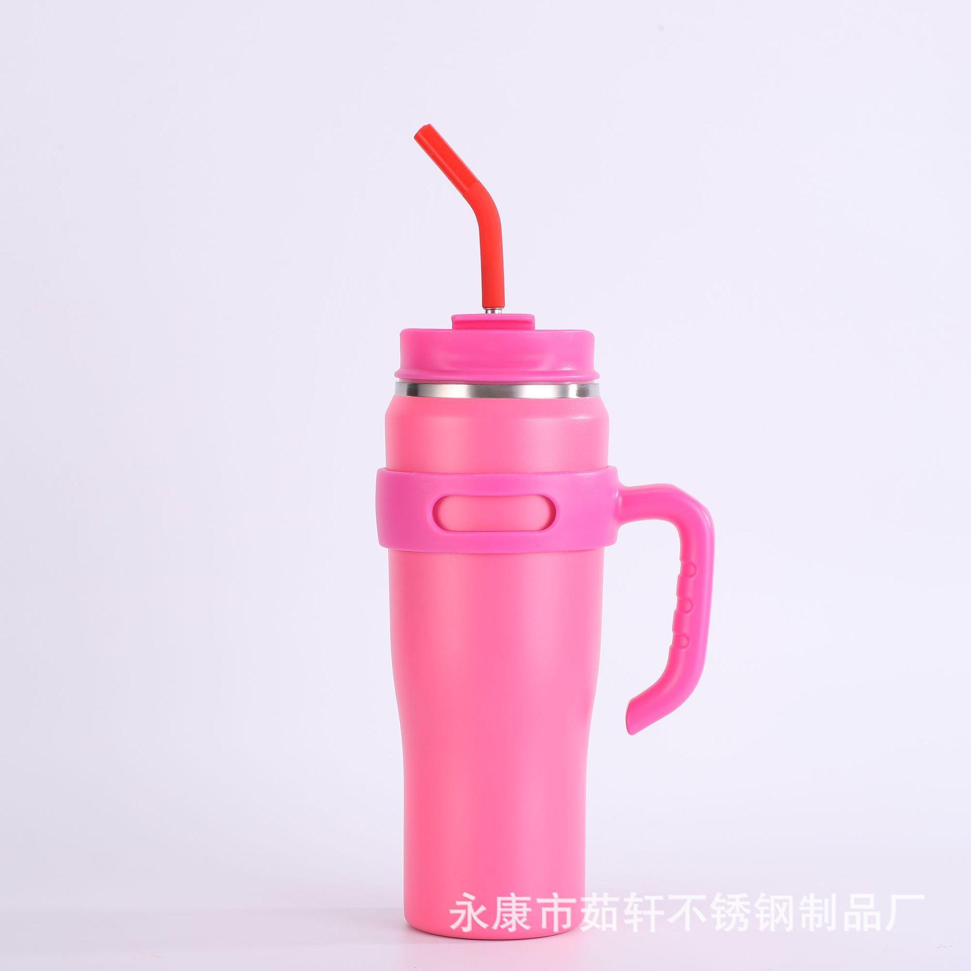 

Stainless Steel Straw Big Mac Mug 40oz Large Capacity Ice Mug with Handle Car Mug for Travel 40oz