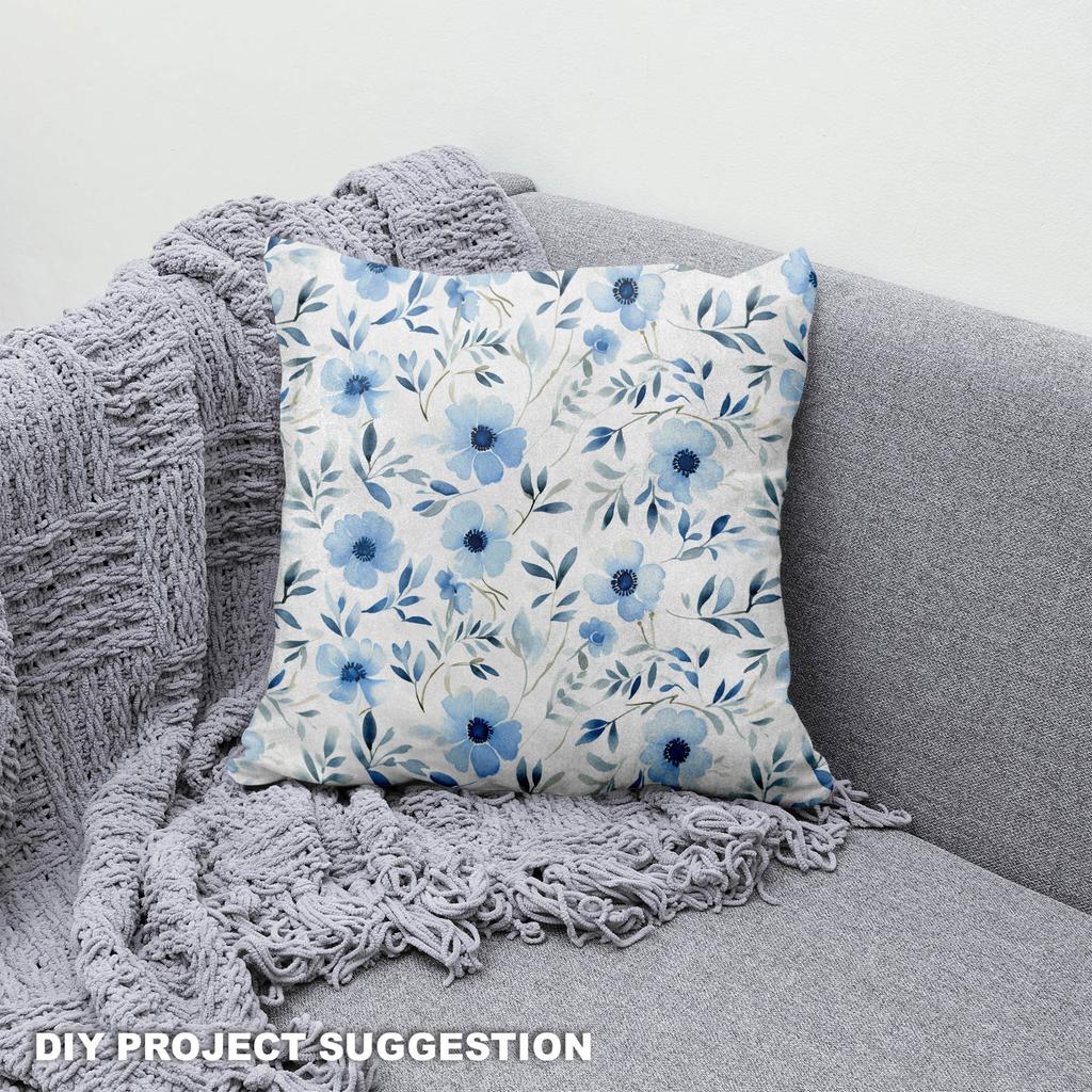 Royal Samt Stoff Polyester Zum Nähen - Motiv Blumen - Rdx2811