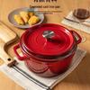 Zhi Shi Cast Iron Double Handle Enamel Soup Pot