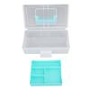 Fishing Bait Box Plastic Lure Case Double Sided Clear with Buckle Comfortable Handle Fishing Tackle for Outdoor Jigs