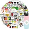 50 Cartoon Social Energy Graffiti Stickers Decorate Laptop Suitcase DIY Waterproof Stickers