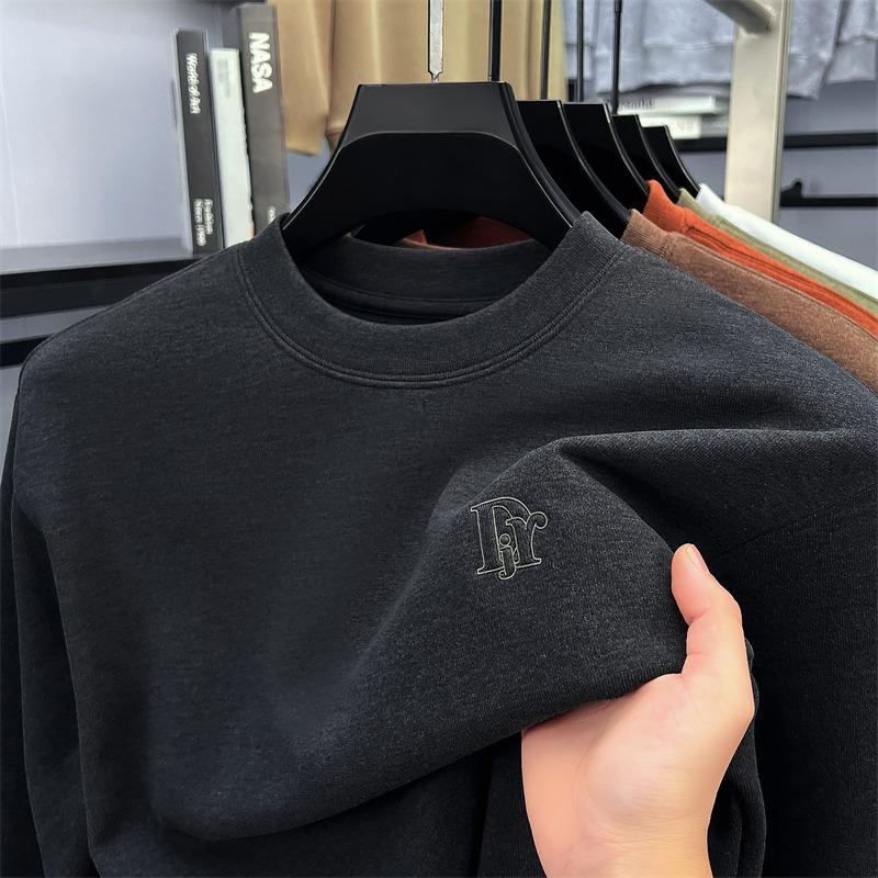 Herren Kapuzenpullover mit Rundhalsausschnitt und langen Ärmeln Herbst Winter Neuankunft Briefstickerei Wärme Unterhemd Freizeitbekleidung für Herren