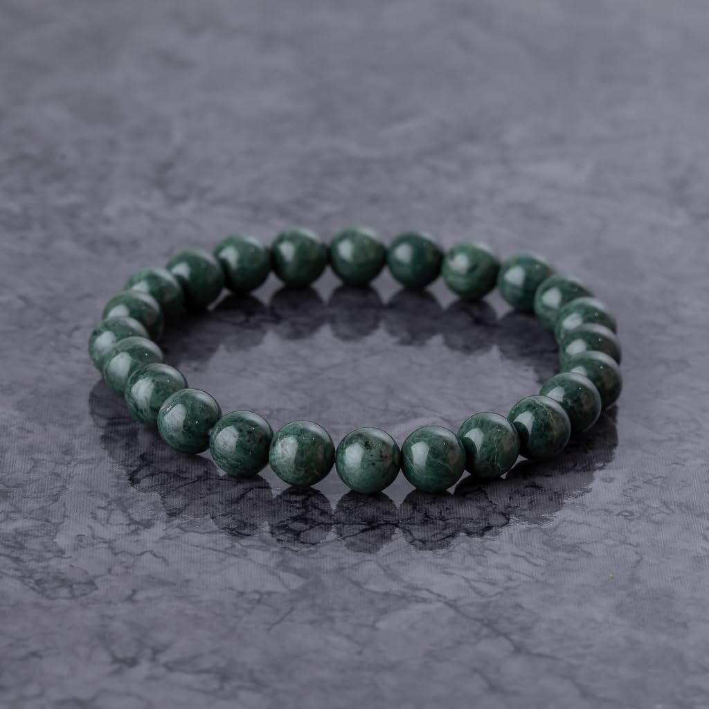16cm Itoigawa Natural Jadeite Dark Japanese National Jomon Power Stone Jadeite Workshop Special Paulownia Wood Quality Guarantee ABR0885 (8mm beads,