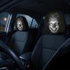 2PCS Stain-Proof Halloween Car Headrest Cover Auto Interior Decoration Cover  Family Road Trips