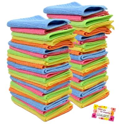 Fibers Clean Away Colorful Microfiber Rags for Wiping with Dry and Flooring 20 X 30 5 25 Pieces [Ultra-fine Dirt] Water, Wiping, Wipers, Cm, Colors,