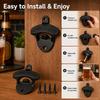 1/2Pcs Vintage Wall Mounted Beer Bottle Opener with Screws Zinc Alloy Beer Botle Opener for Bar Kitchens Hotel Garage Patio Home