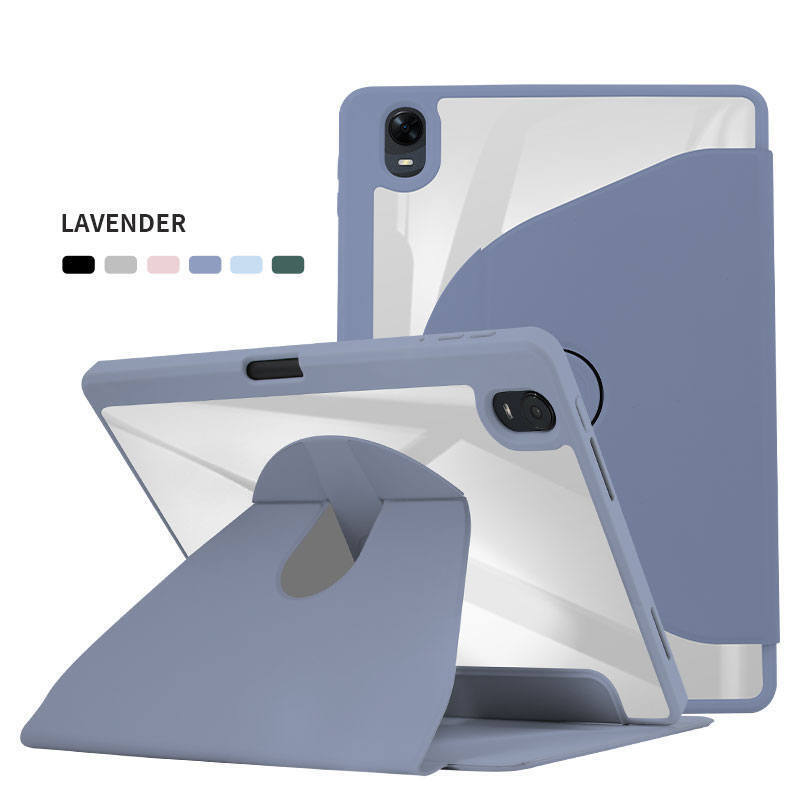 Obrót o 360 stopni dla Oppo Pad Air 10,36 11,0-calowego, odpornego na wstrząsy inteligentnego etui z podstawką z pojemnikiem na ołówek Przezroczysta tylna pokrywa Oppo Pad 11,0-calowego etui na tablet 2022