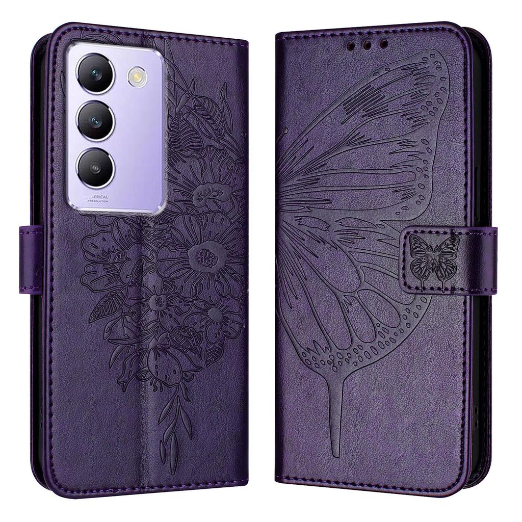 Vivo V30 Lite Magnetic attraction Leather Case For Vivo V30 Pro 5G V30 SE V40 SE Holster Flip Cover Case Phone butterfly Wallet
