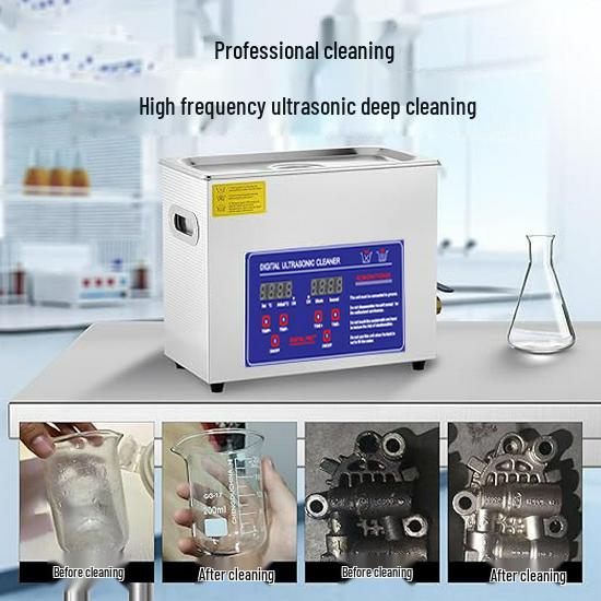 Stainless Steel 304 Ultrasonic Cleaner for Degreasing & Rust Removal in Labs & Dental Use