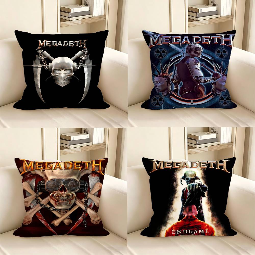 Pc MMegadeths Heavy Metal Pillow Case Fashion Square Pillowcase Bedroom Sofa Room Ins Decoration Leisure