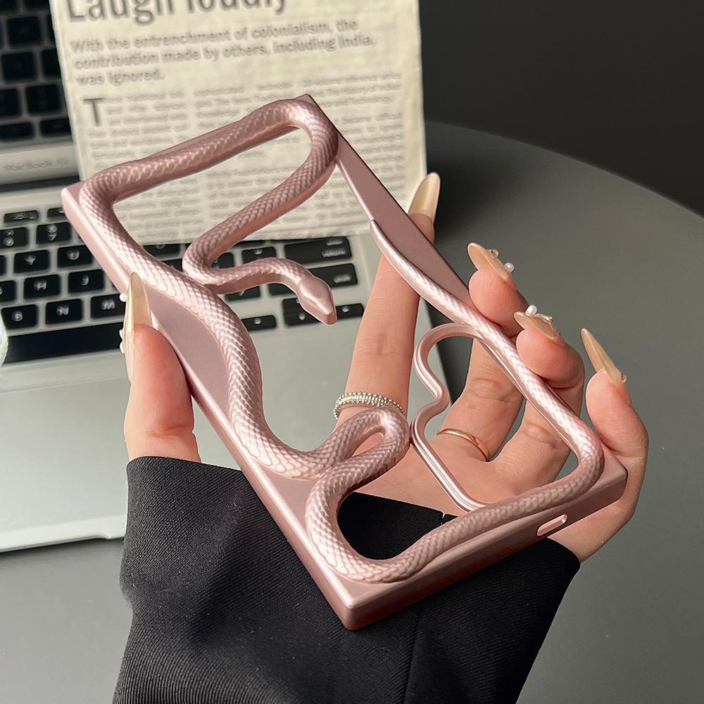 Hollow 3D Snake Phone Case For Samsung S25 Ultra S24 S23 S22 A56 A36 A26 A16 A55 A54 5G Heat Dissipation Soft Cover funda