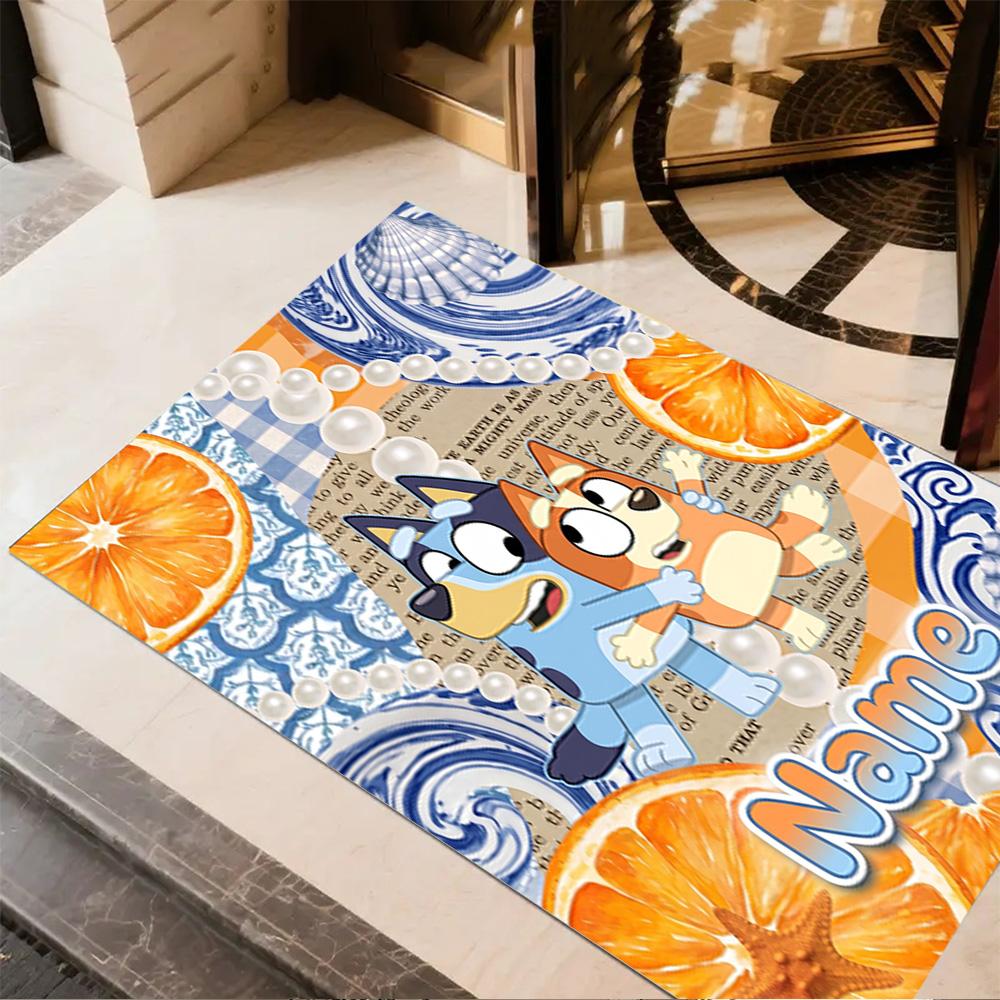 Paw Prints Adventure Personalized Name Floor Rug Office Rug Suitable for Balcony Decorate room Hallway Bedrooms Anti-slip Rug Anime Office Decor