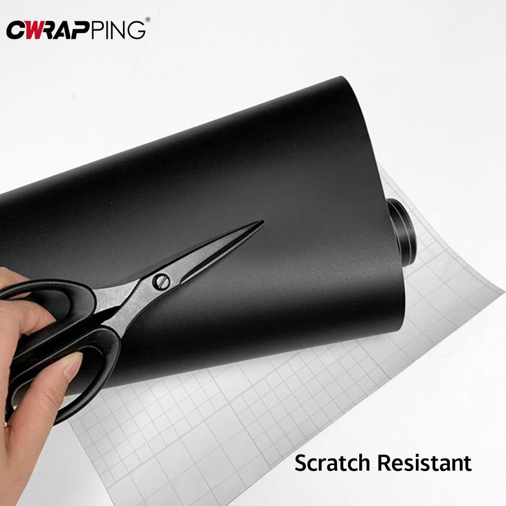 Matte Black Vinyl Self-adhesive Wall Wallpaper Home Decor PVC Waterproof Decorative Wall Decals Furniture Adhesive Paper Sticker