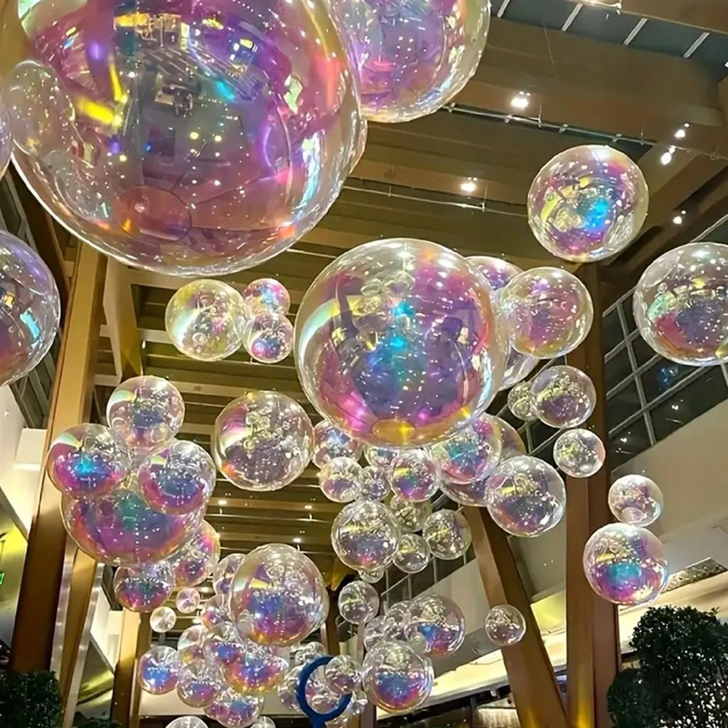 10pcs colorful 10 inch 4D round aluminum foil balloons for weddings, birthdays, holidays, and sparkling party decorations