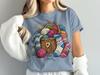Knitting Lover Shirt, Yarn Basket Graphic T-Shirt with Cottagecore Craft Design