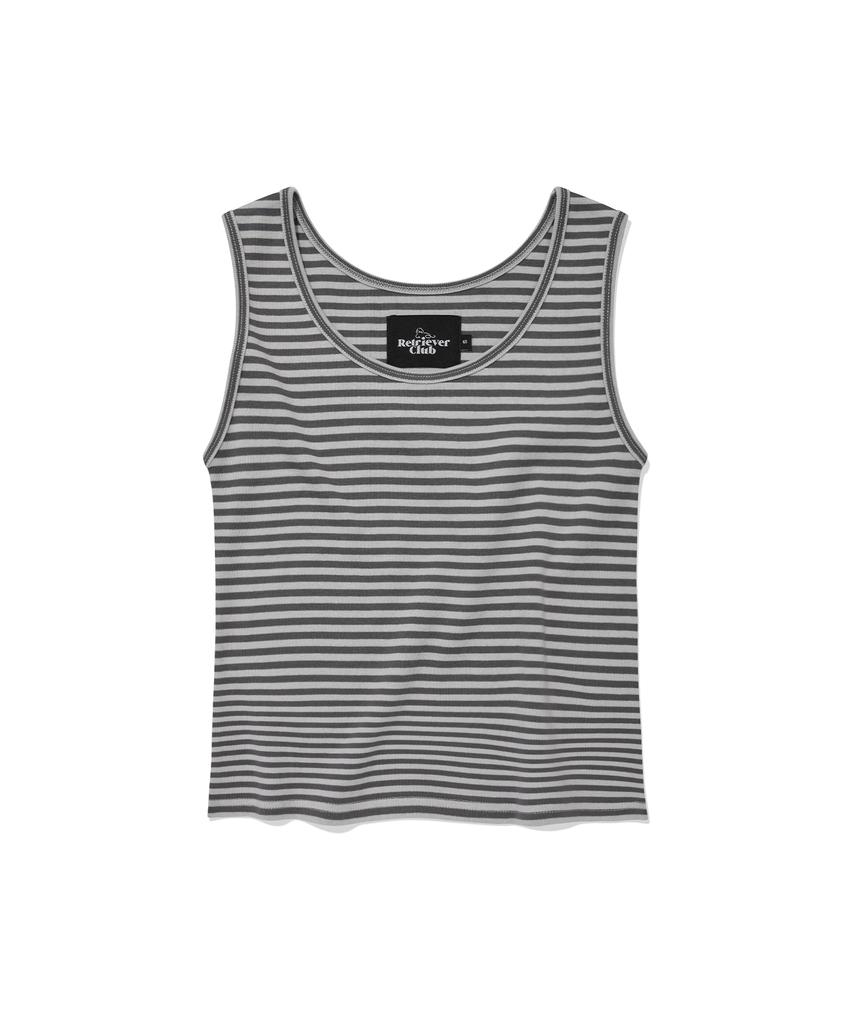RETRIEVER CLUB Layered Stripe Crop Tee [Gray]
