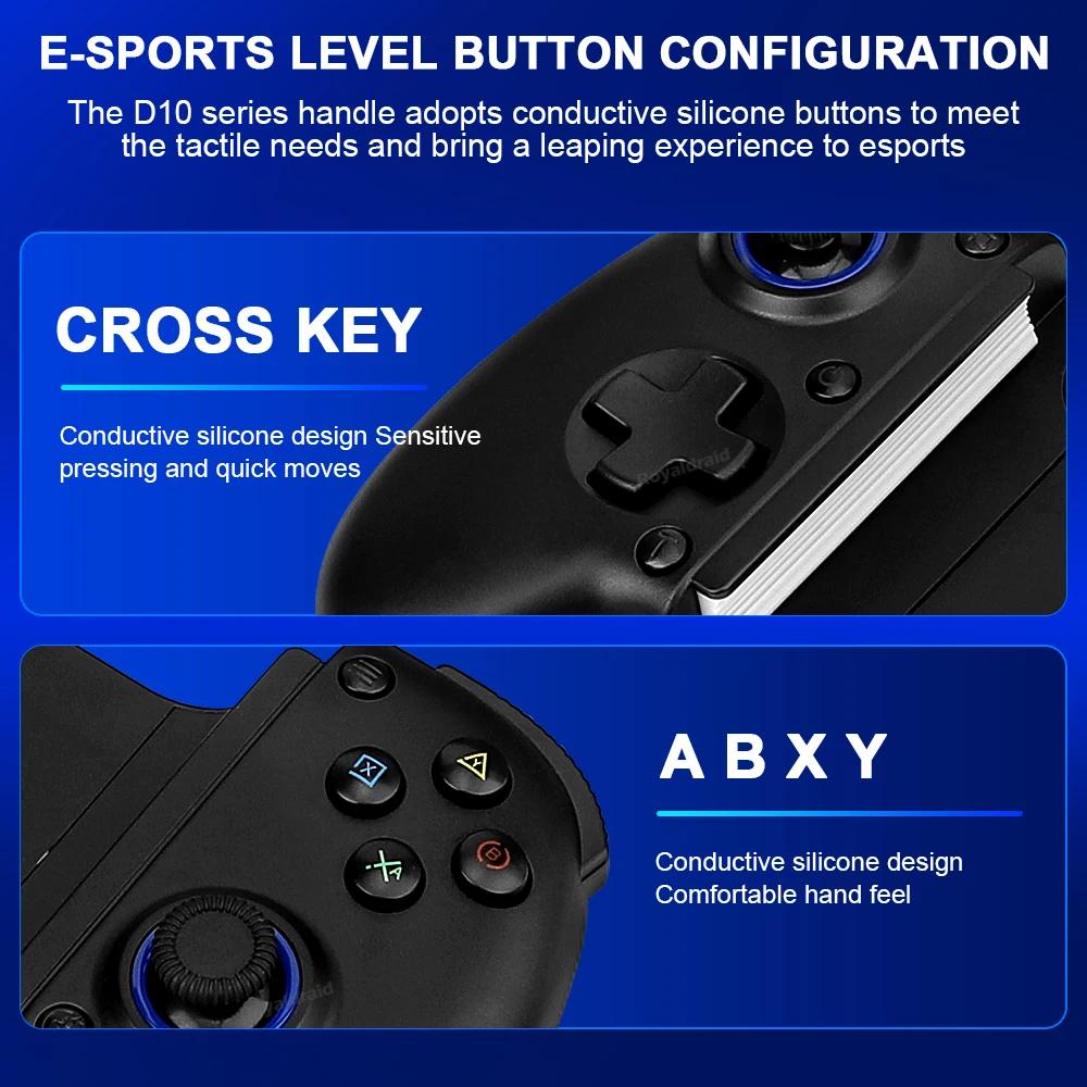 3 culori D10 D10S Stretching Cooling Game Controller fără fir pentru SWITCH/Android/Apple IOS Tablet/PS3/PS4/XBOX Gamepad Streamin