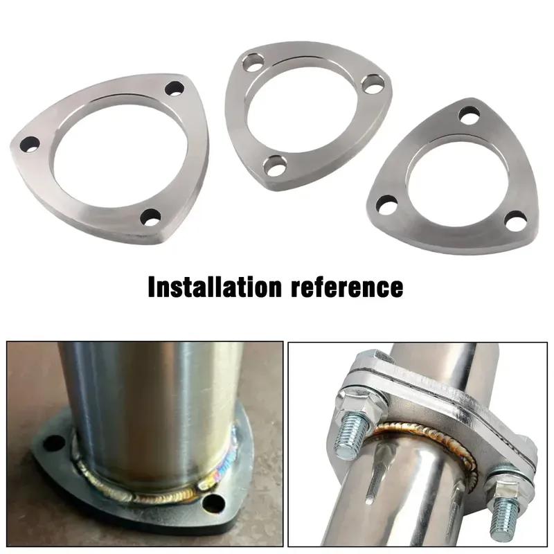 Stainless Steel Exhaust Muffler Weld Flange Connection Joint 3-Bolt 2/2.5/3 Inch with Gasket for Automotive Aftermarket