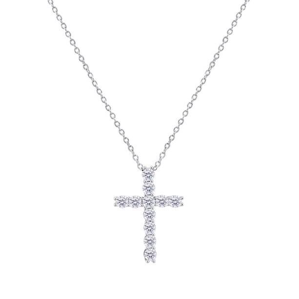 Minimalist Diamond Cross Necklace for Women - 2026 Hot Style Choker, Light Luxury Sweater Chain Accessories