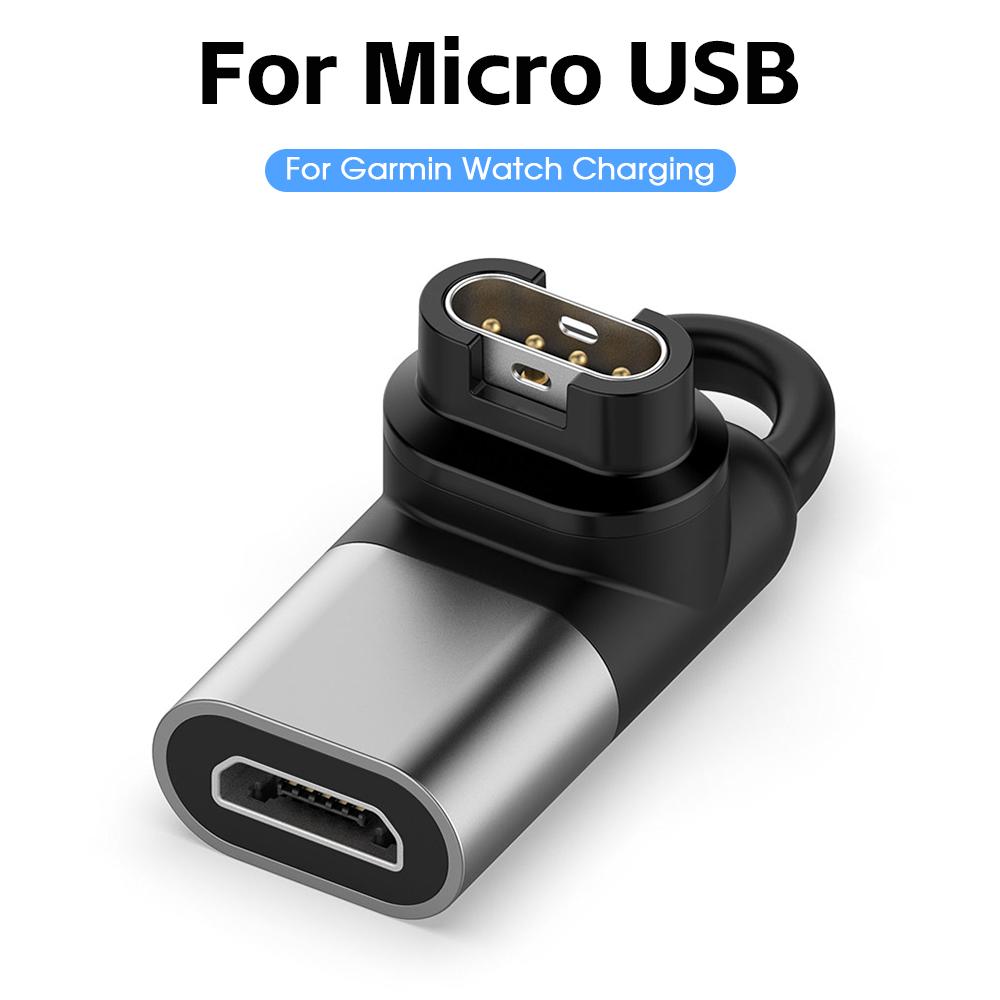 Charging Cable for Garmin Fenix 7/7S/7X/6/6S Forerunner 745 Venu Instinct Micro USB Type C IOS Watch Charger Adapter Converter
