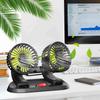 Car Cooling Fan Dual Head Adjustable Cigarette Lighter Connector Multifunction Air Circulator for Vehicles