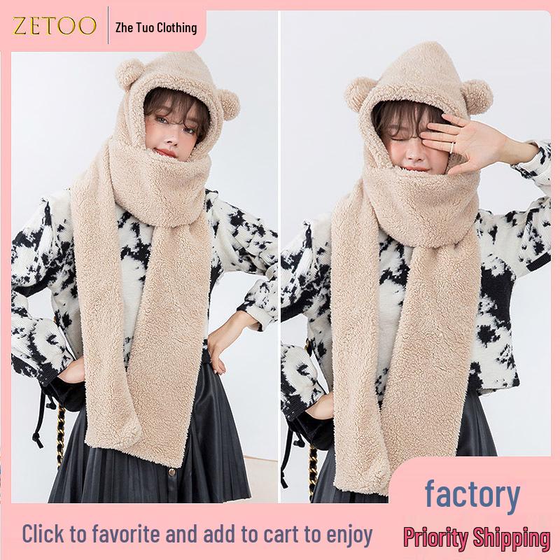 2024 Faux Fox Fur Shawl Scarf - Elegant Winter Plush Neck Warmer for European and American Styles
