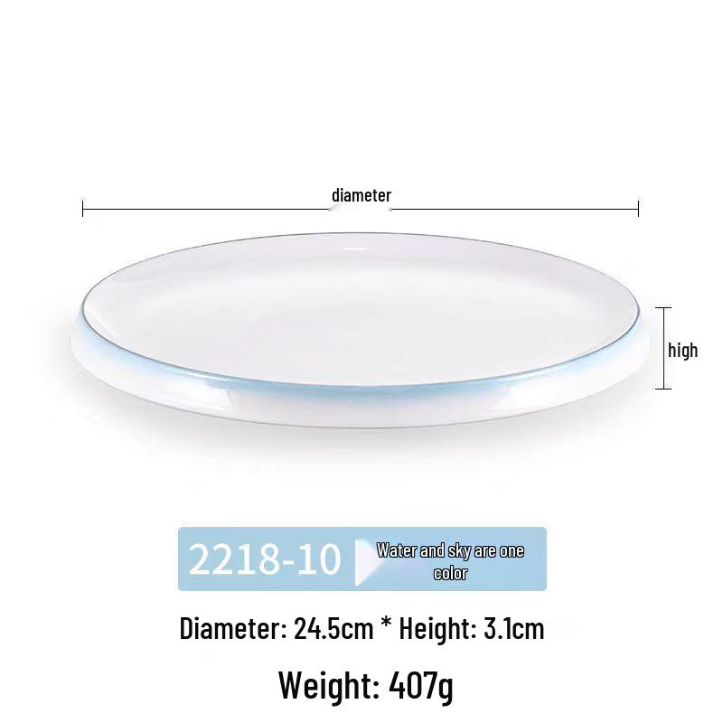 Artistic Melamine Round Plate for Cold Dishes - Ideal for Restaurants & Hotels, Perfect for Western Food & Steak.