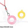 Silicone Kids Necklace with 4 Pack Cartoon Cap Necklace Holder Soft Protective Cover for AirTag