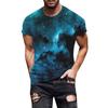 Men's Street Fashion Casual Interesting Design Printed Round Neck  Short Sleeve