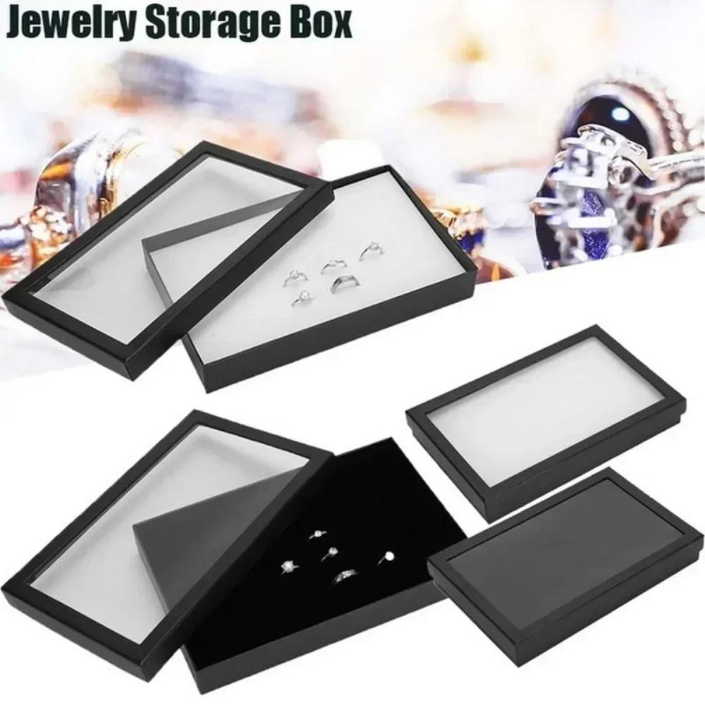 Fashion Simple 100 Slots Rings Display Stand Storage Ring Box Jewelry Organizer Holder Show Case Casket Containers Accessories