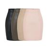Autumn European & American Stylish Sexy Hip-Hugging Leather Skirt with Slit