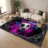Soccer Theme Soft Crystal Velvet Rug Custom Name & Text Print Non Slip Floor Rug for Bedroom Living Room