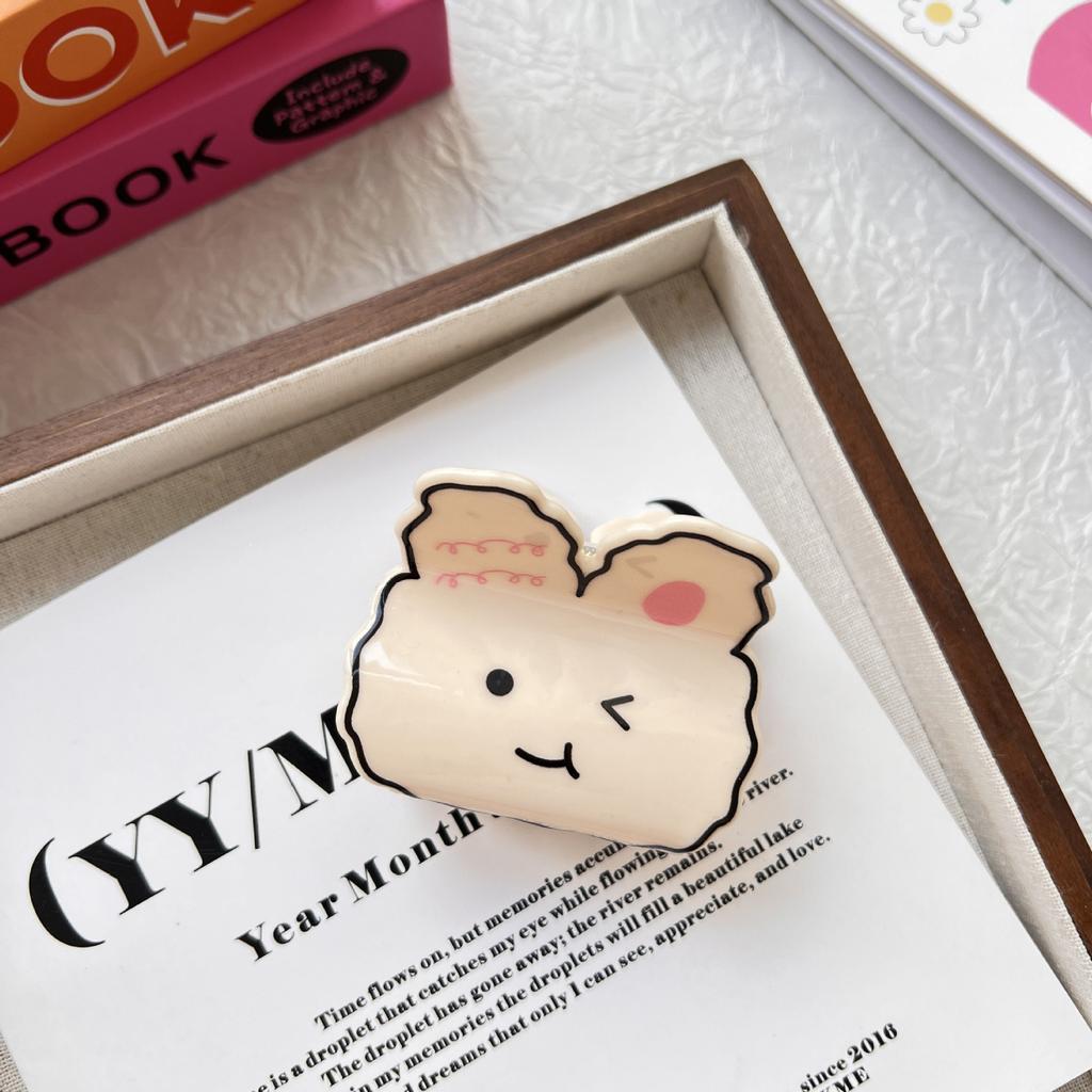 Acrylic Plaid Dog Crab Clip Puppy Spotted Cat Hair Clip Sweet Cartoon Animal Hair Claw  Headdress