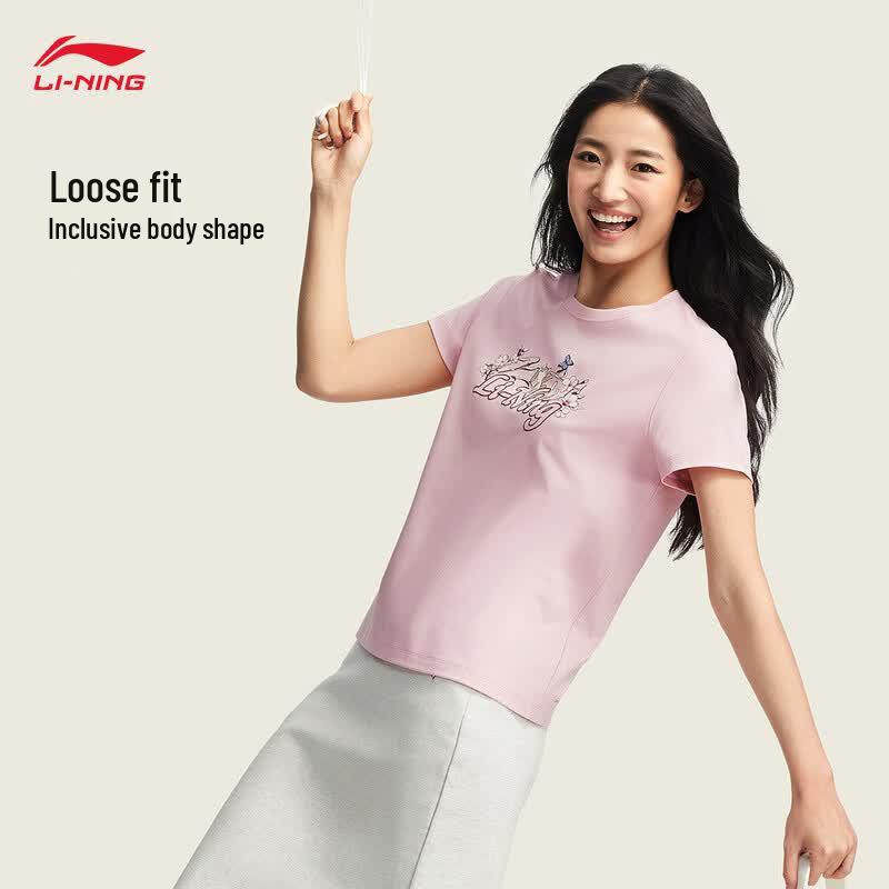 Li-Ning Women's Ice Pop LOGO Short Sleeve Sports T-Shirt