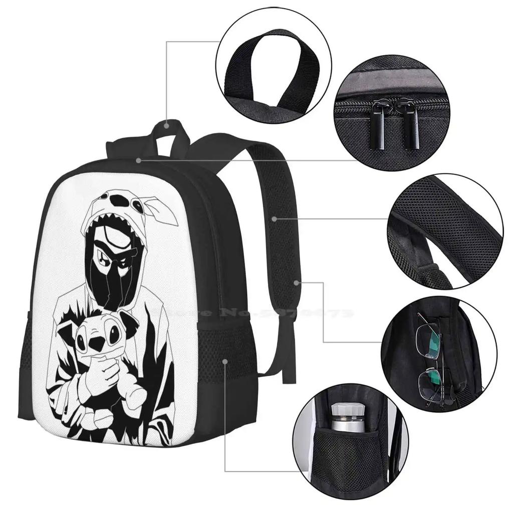 Noct Icon School Bags Travel Laptop Backpack Pup Play Kink Art Pupplay