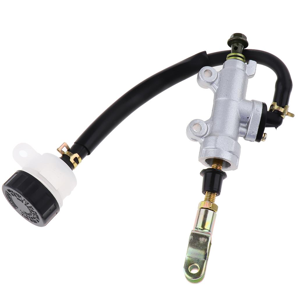 Rear Foot Brake Master Cylinder Universal Pump Folding Design with Oil Cup for Geely CK Brake Cylinder and Off-road Motorcycle