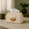 1pc Golden Ramadan Celebration Tissue Holder Featuring, Crescent, And Stars, Versatile Fabric Tissue Organizer, Ideal for Outdoor Events, Daily Use At