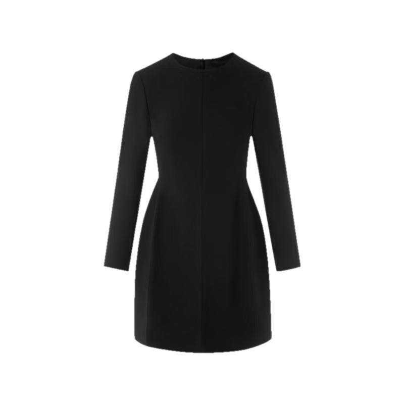 Langzi Elegant Round Neck A-Line Dress