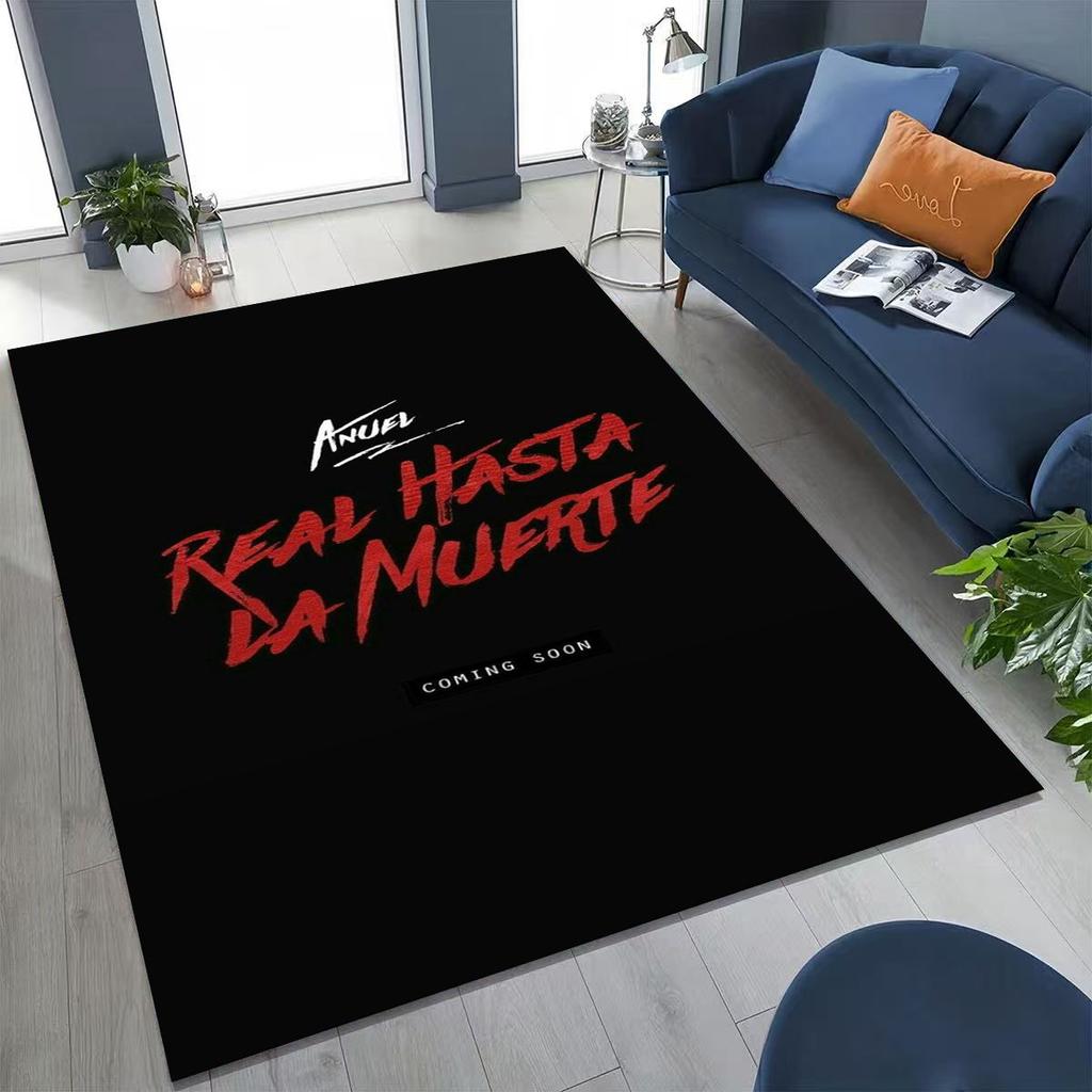 Anuel AA  Hip Hop Rapper Singer Rug for Bedroom Living Room Sofa Home Doormat Decor, Large Kids Play Non-slip Floor Mat Gift