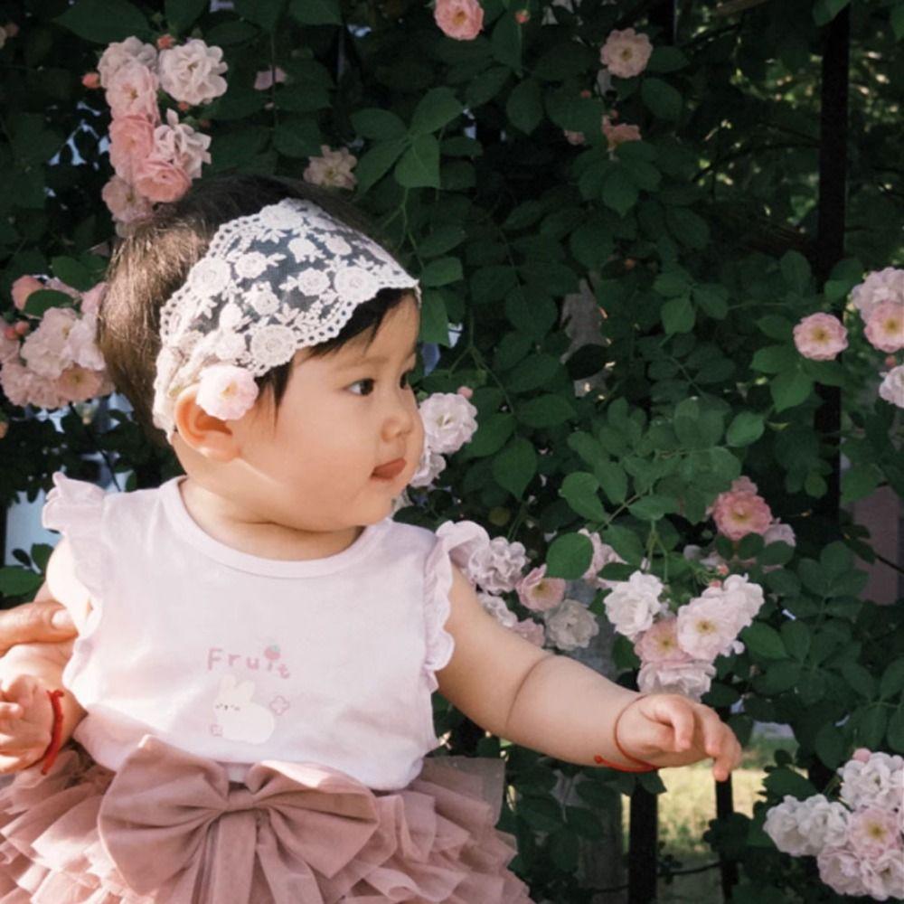 Wave Infant Hairband Embroidered Elastic Hair Hoop Fashion Lace Baby Headband  Kids