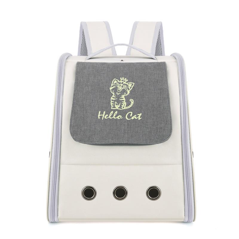 

Cat Bag Out Portable Breathable Canvas Bag Puppy Double Shoulder Cat Dog Backpack Large Capacity Cat Pet Supplies
